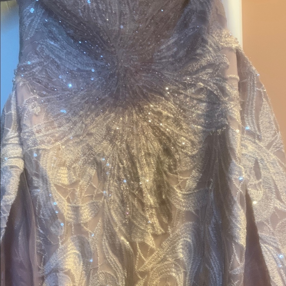 Spring Shimmering Lavender Evening Dress - Picture 5 of 8